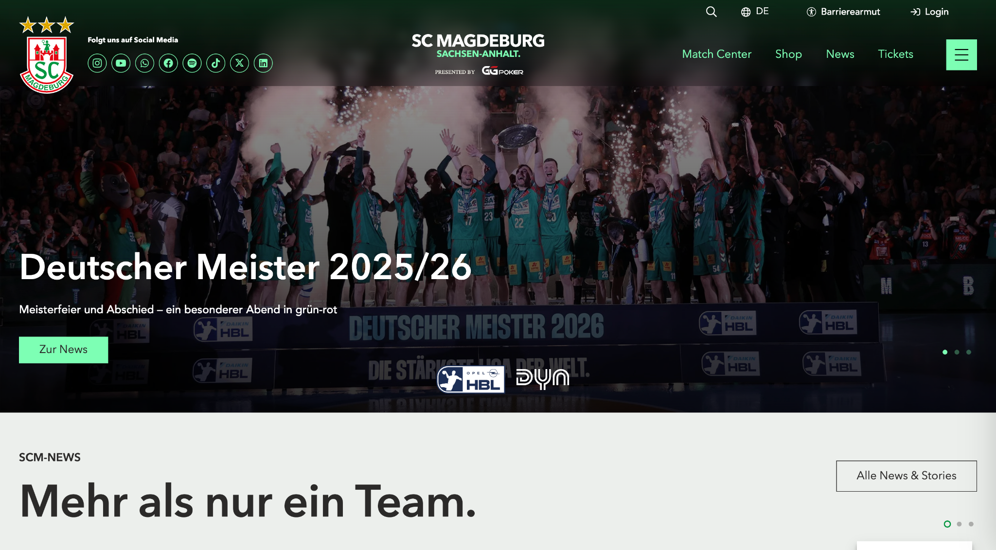 Screenshot SC Magdeburg